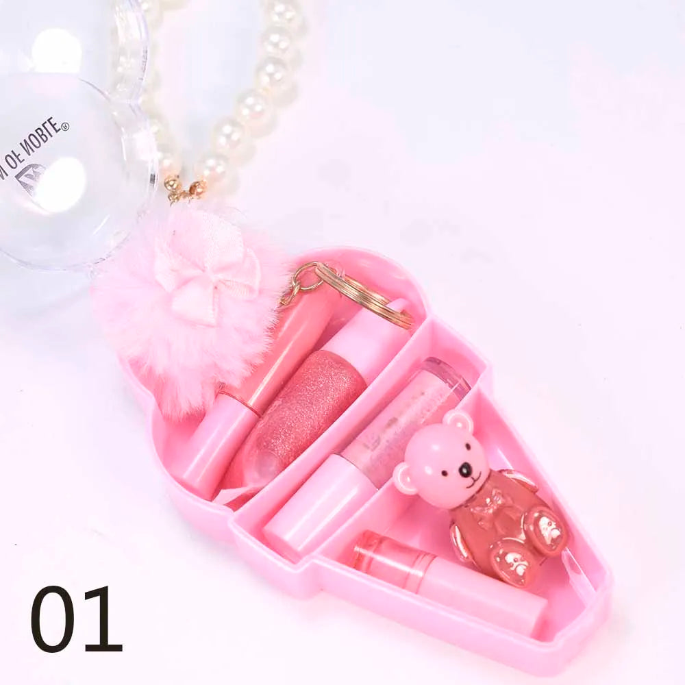Ice Cream Bear Keychain Lip Gloss - Cute & Moisturizing