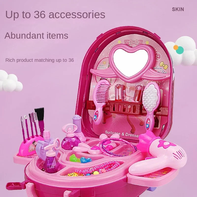 Magical Princess *3-in-1 Makeup Suitcase - Pretend Play Cosmetic Set*