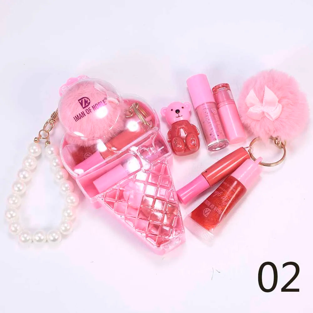 Ice Cream Bear Keychain Lip Gloss - Cute & Moisturizing