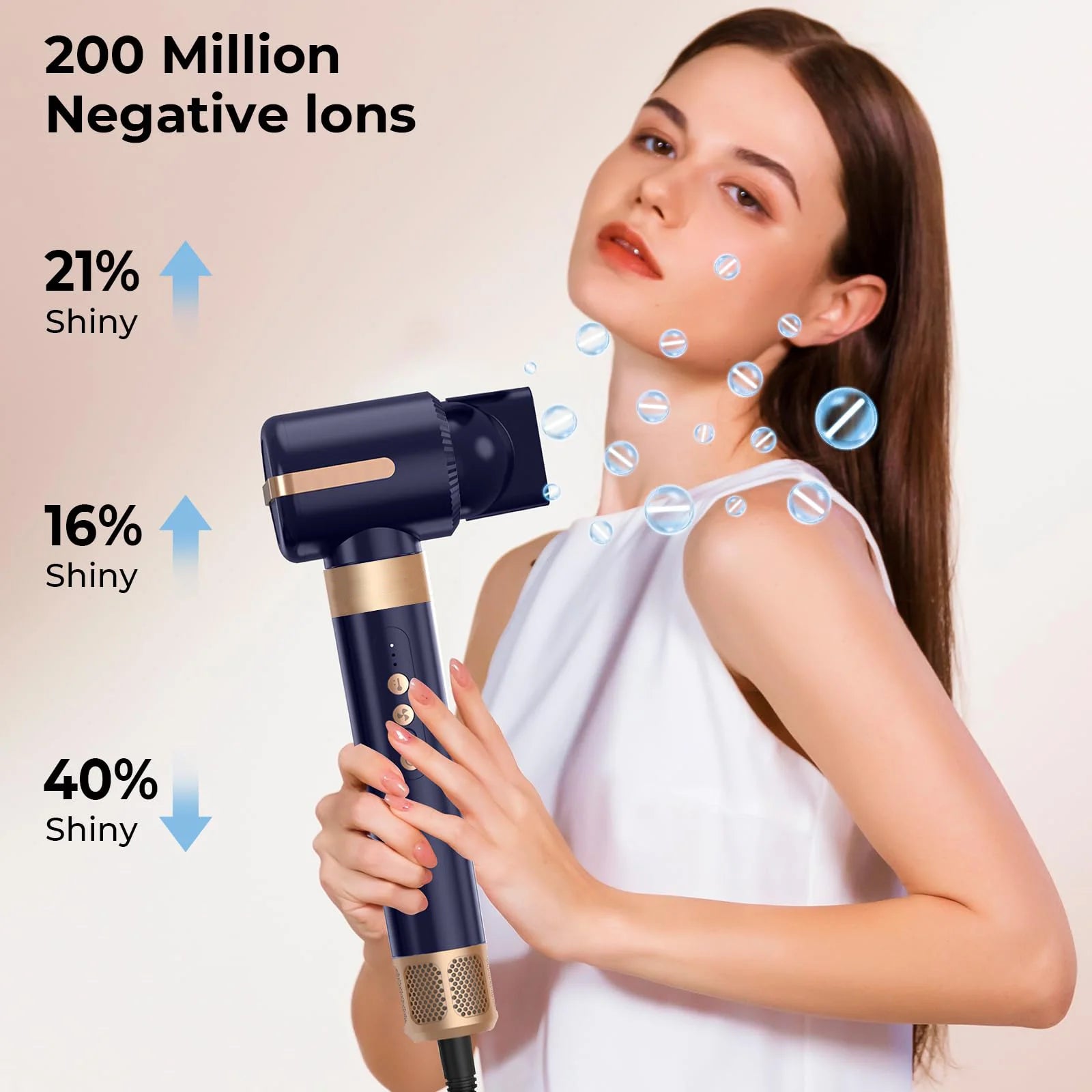 Style Flow 7-in-1 *Brushless Ionic Hot Air Styling Brush & Hair Dryer with Diffuser & Auto Curler*