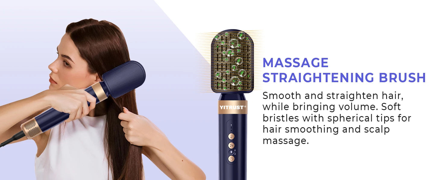 Style Flow 7-in-1 *Brushless Ionic Hot Air Styling Brush & Hair Dryer with Diffuser & Auto Curler*