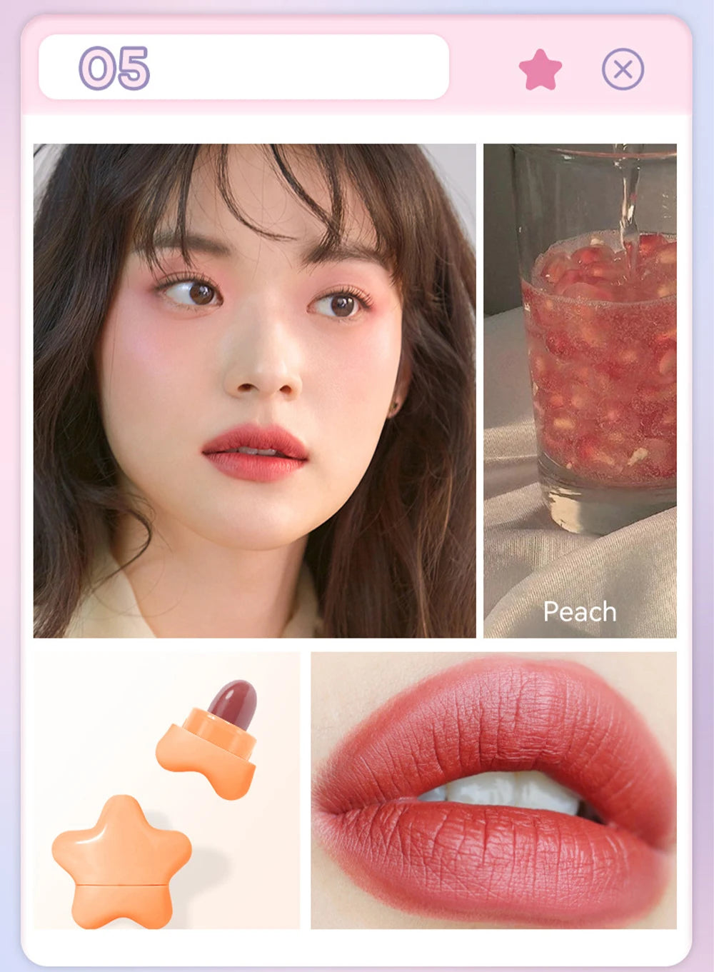 Shimmering Stars Lipstick Set - 6 Matte Velvet Candy Colors