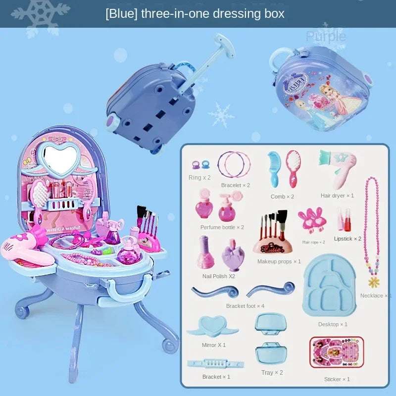 Magical Princess *3-in-1 Makeup Suitcase - Pretend Play Cosmetic Set*