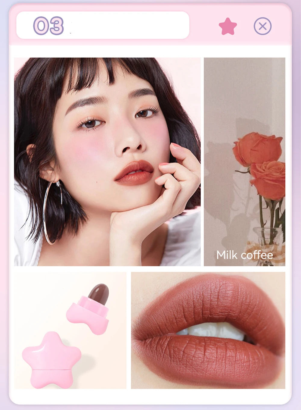 Shimmering Stars Lipstick Set - 6 Matte Velvet Candy Colors