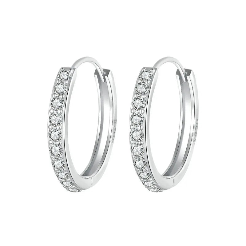 The Glimmer Huggie *   CZ Earring Set in 18K Gold Plated Sterling Silver *