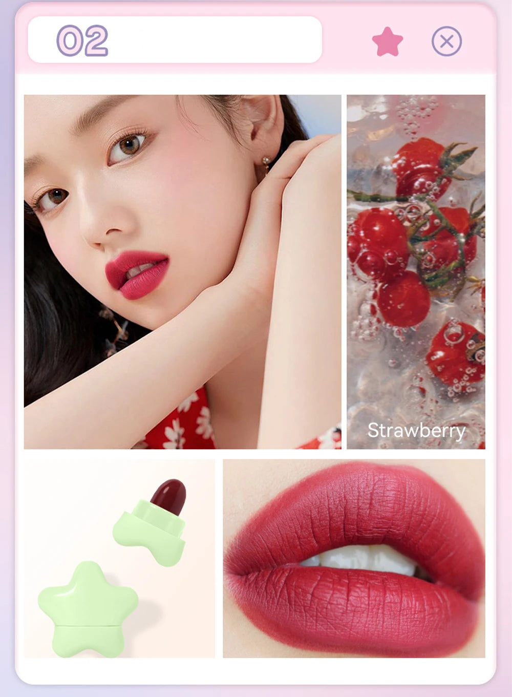 Shimmering Stars Lipstick Set - 6 Matte Velvet Candy Colors