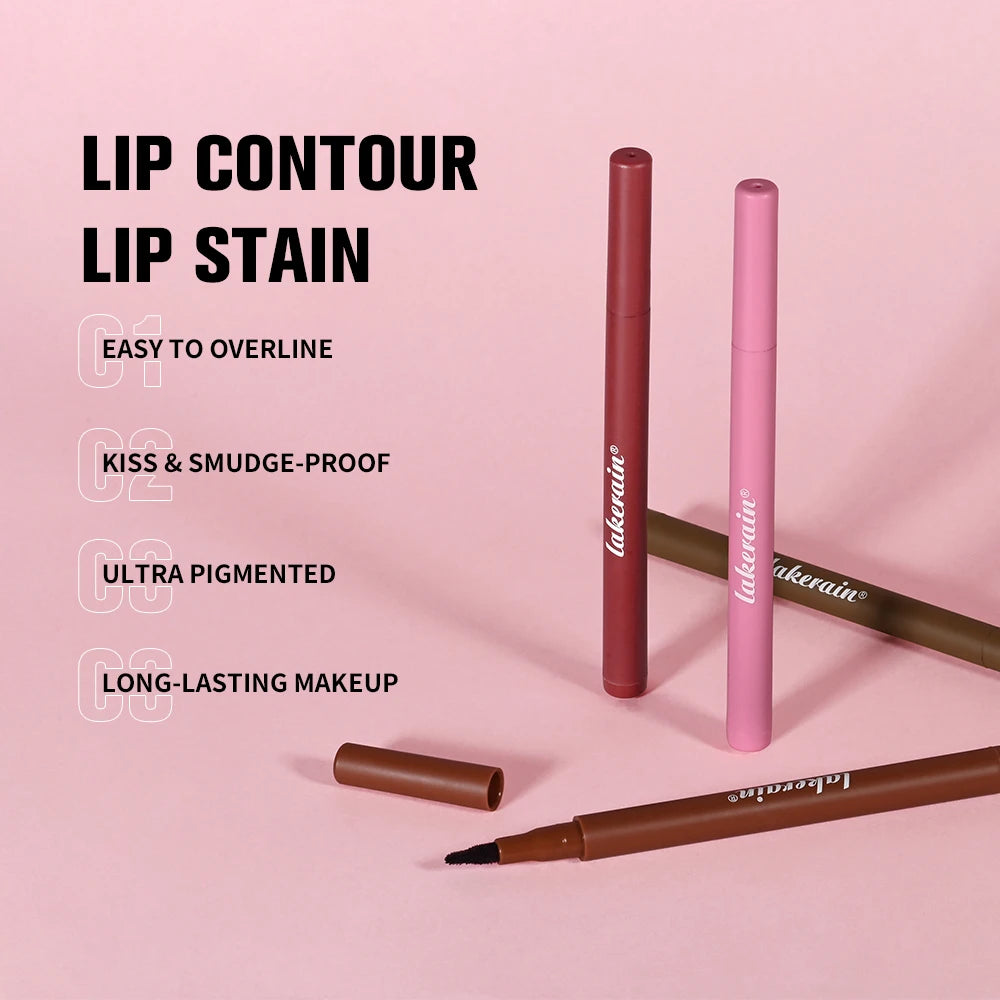 Duo Kiss Lip Perfector *2-in-1 Smudge-Proof Lip Stain & Liner Pen with Dual Tips*