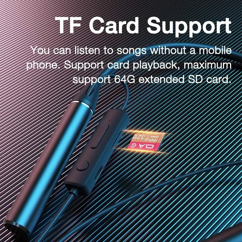 Run Free  *Wireless Headphones with TF Card Support & 24-Hour Battery*