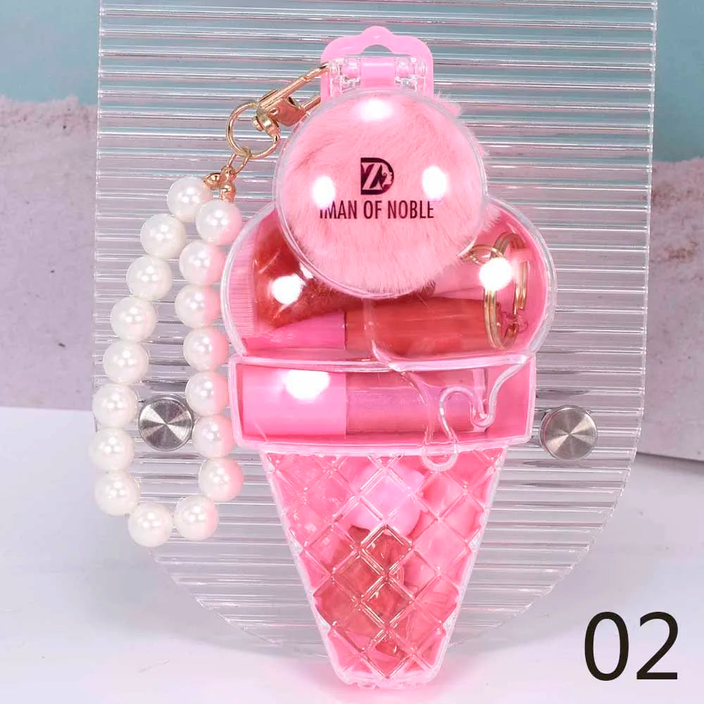 Ice Cream Bear Keychain Lip Gloss - Cute & Moisturizing