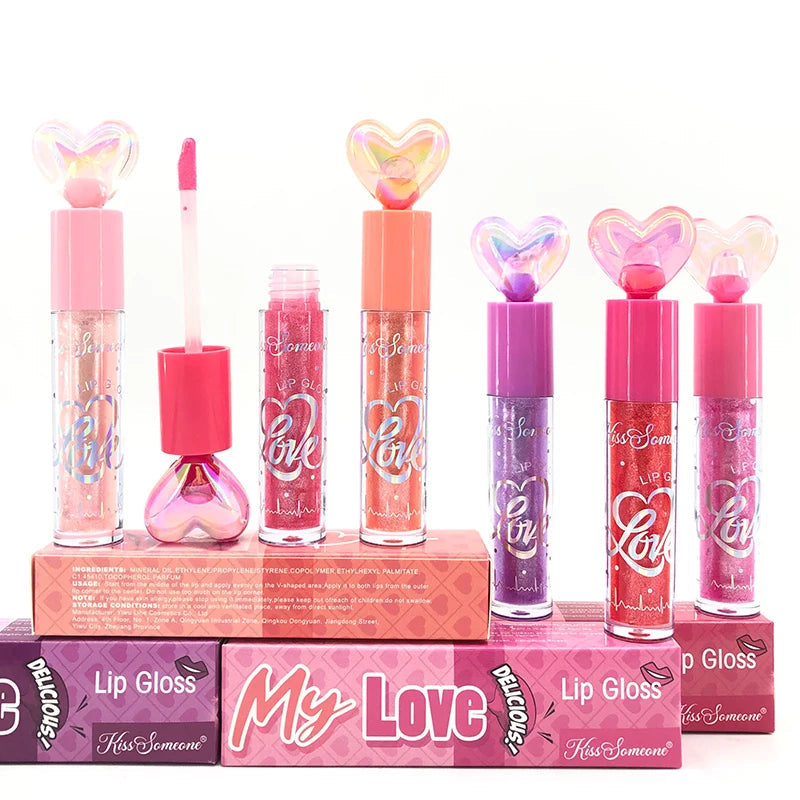 Magic Color Change Lip Glaze - 6 Set Sparkly Gloss