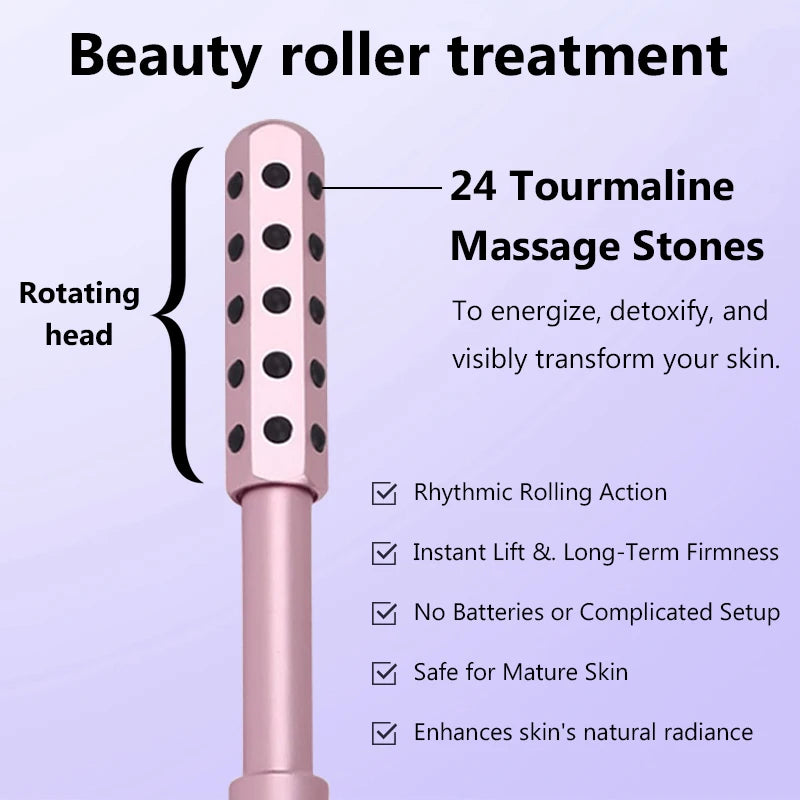 24-Ball Germanium Facial Massage Roller - Anti-Aging Acupoint Therapy &  Beauty Tool