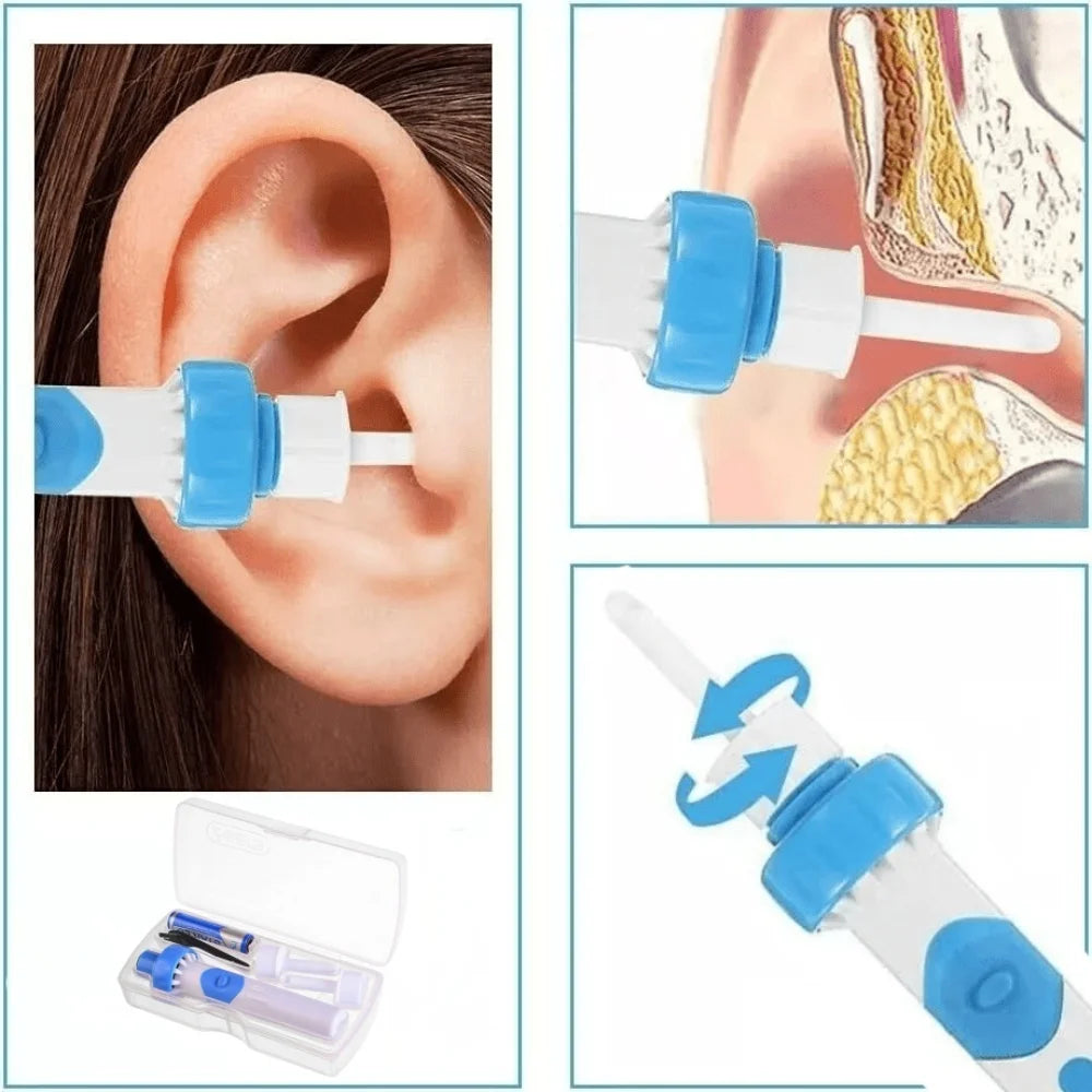 Safe Electric Ear Cleaner - Automatic Earwax Removal Kit with Soft Silicone Tips