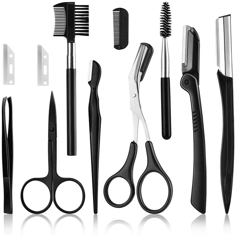 Pro 11-Piece Eyebrow Grooming Kit - Complete Set