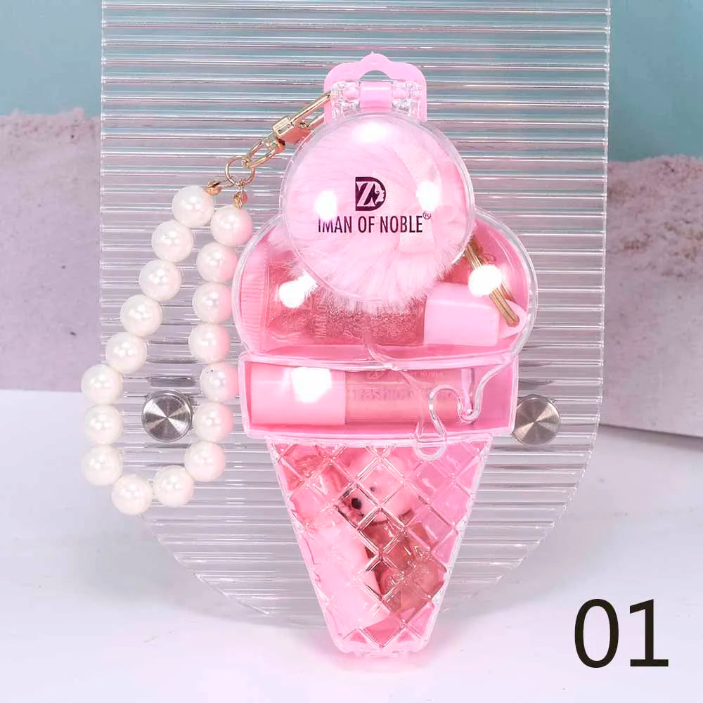 Ice Cream Bear Keychain Lip Gloss - Cute & Moisturizing