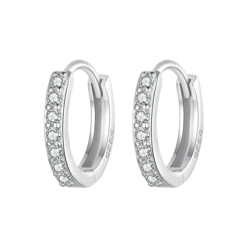 The Glimmer Huggie *   CZ Earring Set in 18K Gold Plated Sterling Silver *