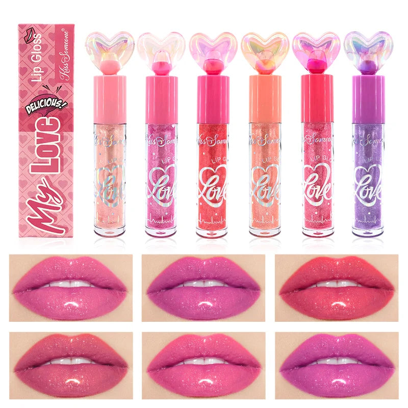 Magic Color Change Lip Glaze - 6 Set Sparkly Gloss
