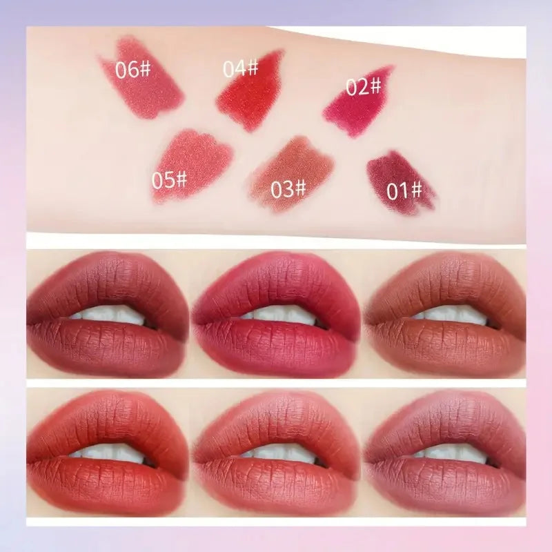 Shimmering Stars Lipstick Set - 6 Matte Velvet Candy Colors