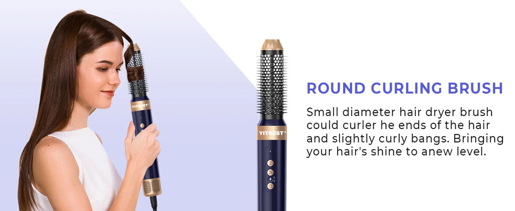 Style Flow 7-in-1 *Brushless Ionic Hot Air Styling Brush & Hair Dryer with Diffuser & Auto Curler*