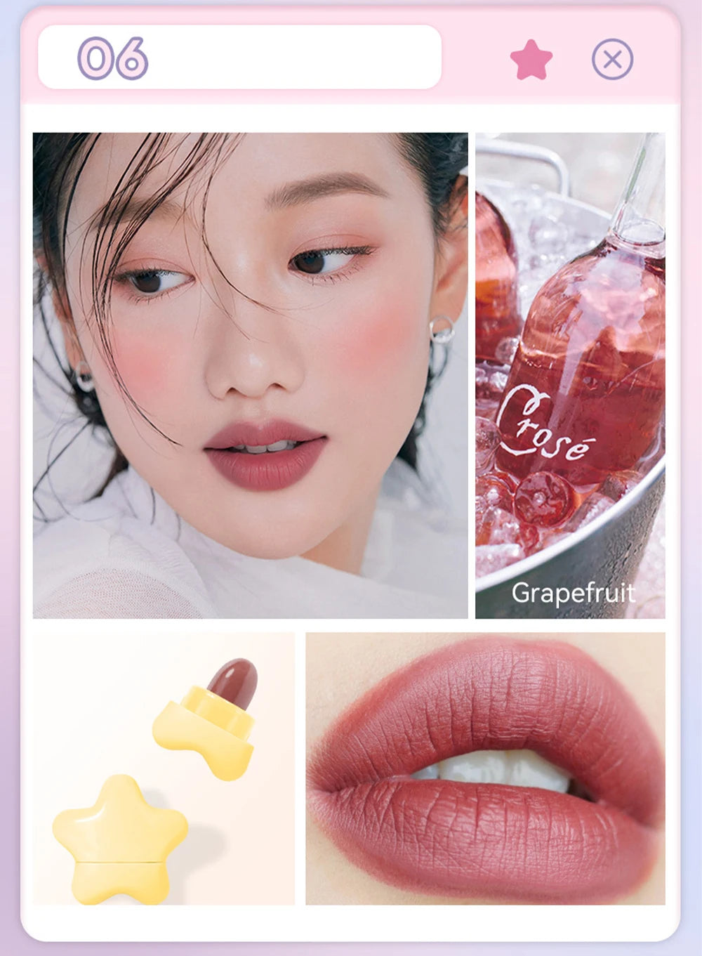 Shimmering Stars Lipstick Set - 6 Matte Velvet Candy Colors