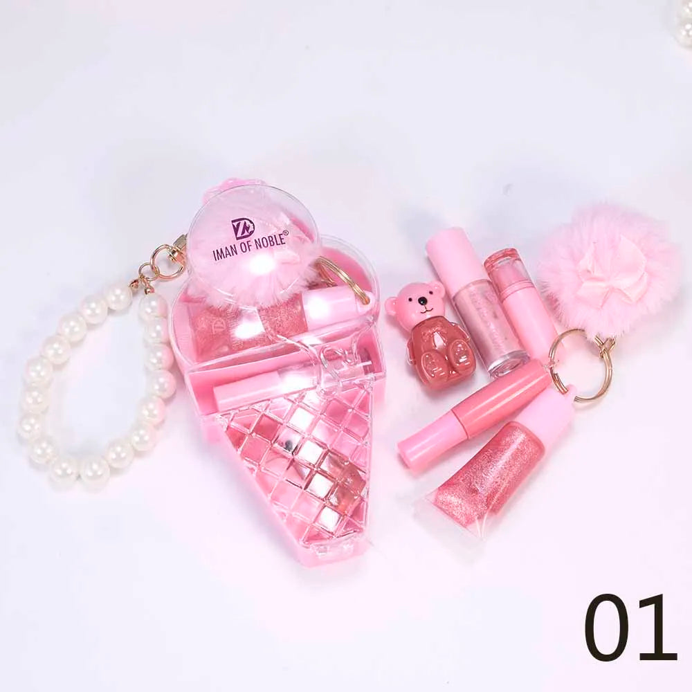 Ice Cream Bear Keychain Lip Gloss - Cute & Moisturizing