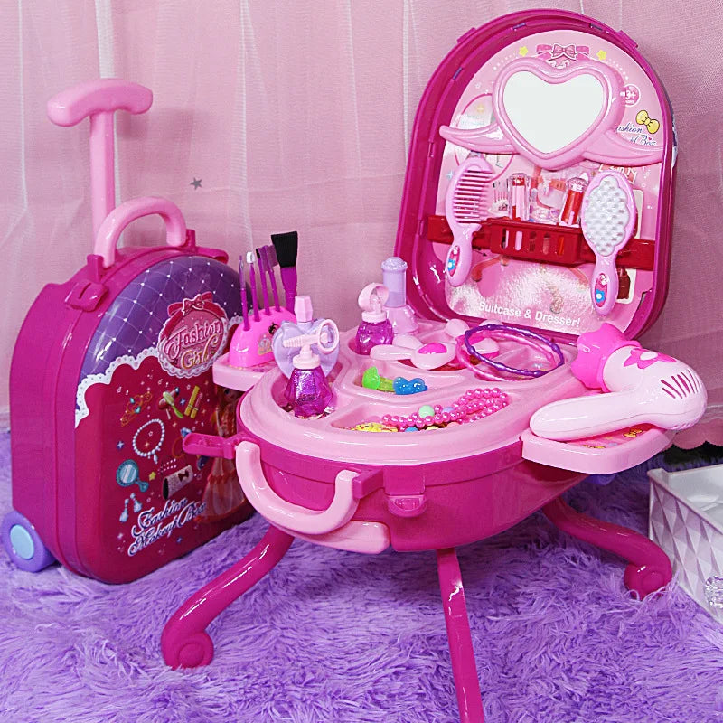 Magical Princess *3-in-1 Makeup Suitcase - Pretend Play Cosmetic Set*
