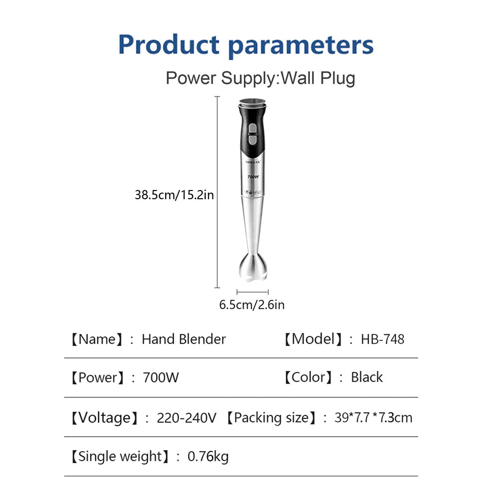 Power Mix Pro *750W 6-in-1 Immersion Hand Blender *
