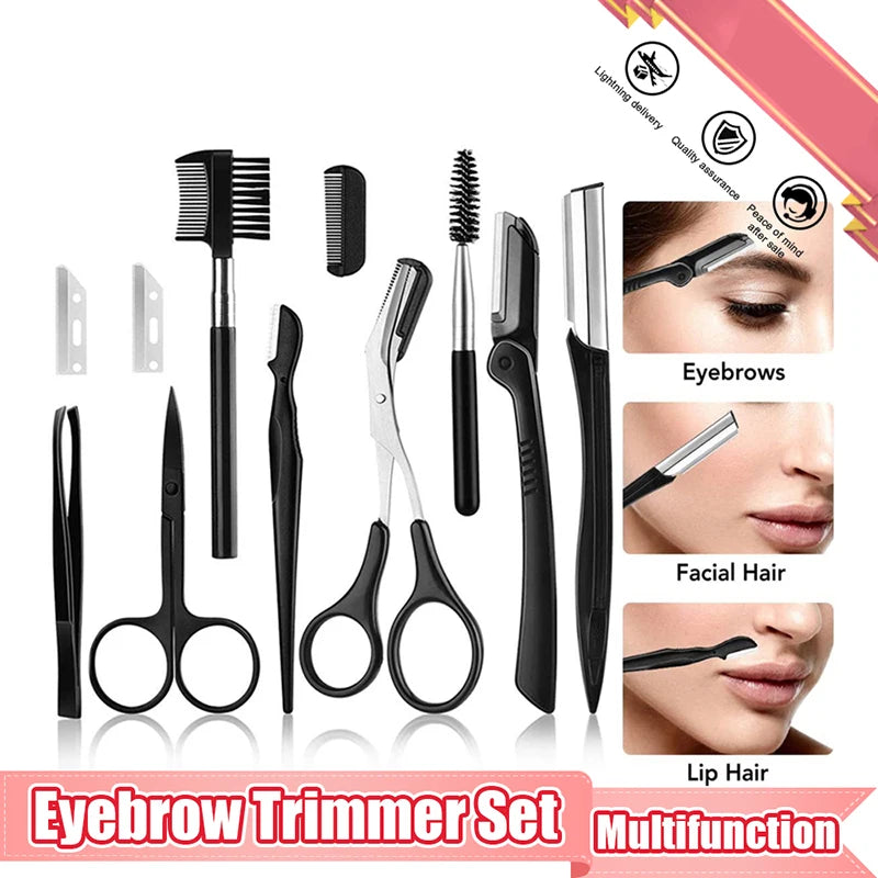 Pro 11-Piece Eyebrow Grooming Kit - Complete Set