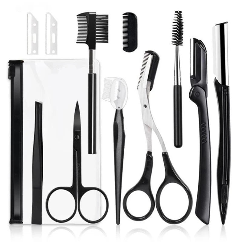 Pro 11-Piece Eyebrow Grooming Kit - Complete Set
